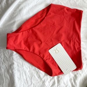 🆕 Lululemon Athletica Deep Sea High Waste Swim Bottom, Orange, Size 2
